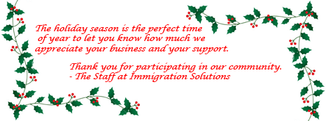 Happy Holidays from Immigration Compliance Group